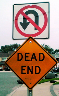 dead end no u turn